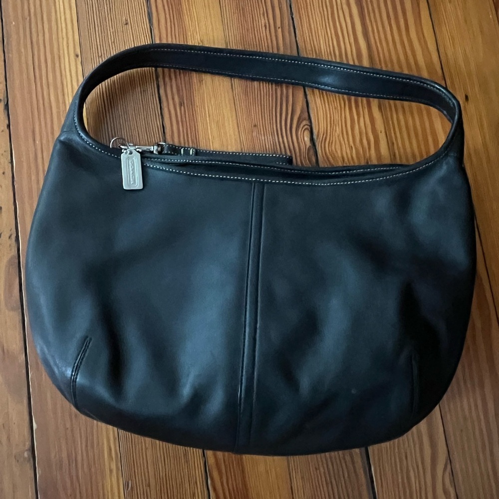 Vintage Coach Ergo hobo satchel purse bag in Black Leather 9219